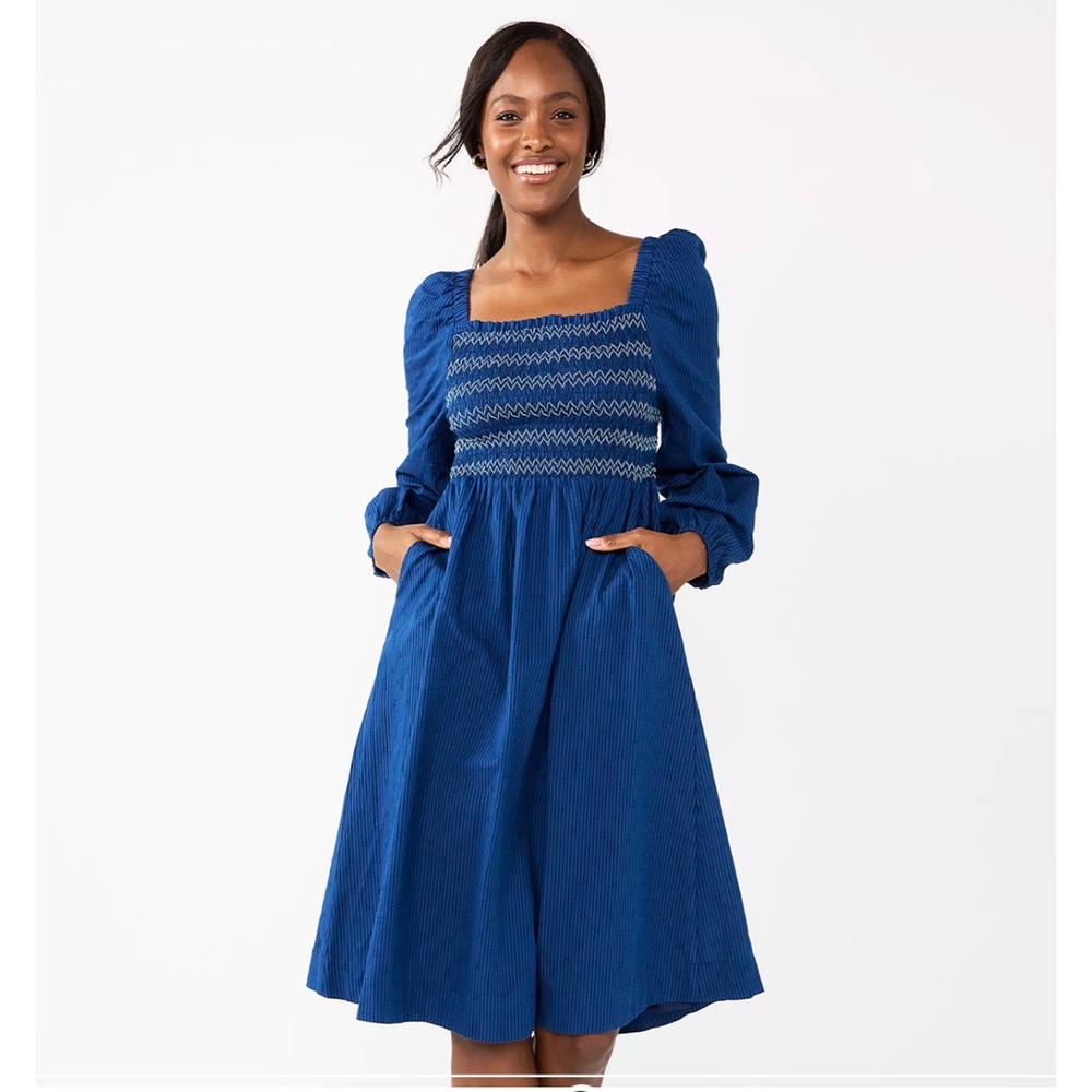 Draper James RSVP Puff Sleeve Smocked Dress